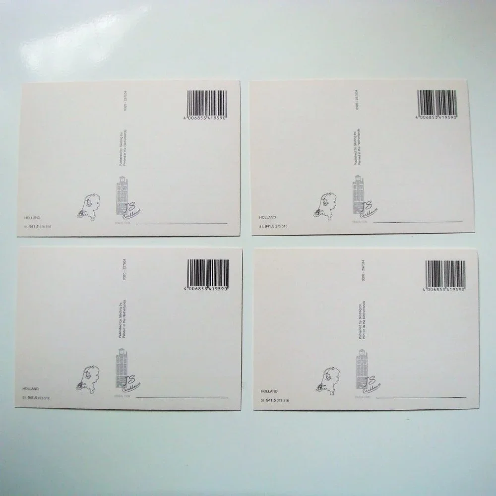 Vintage Set of 6 Dutch Tulips Souvenir Postcards